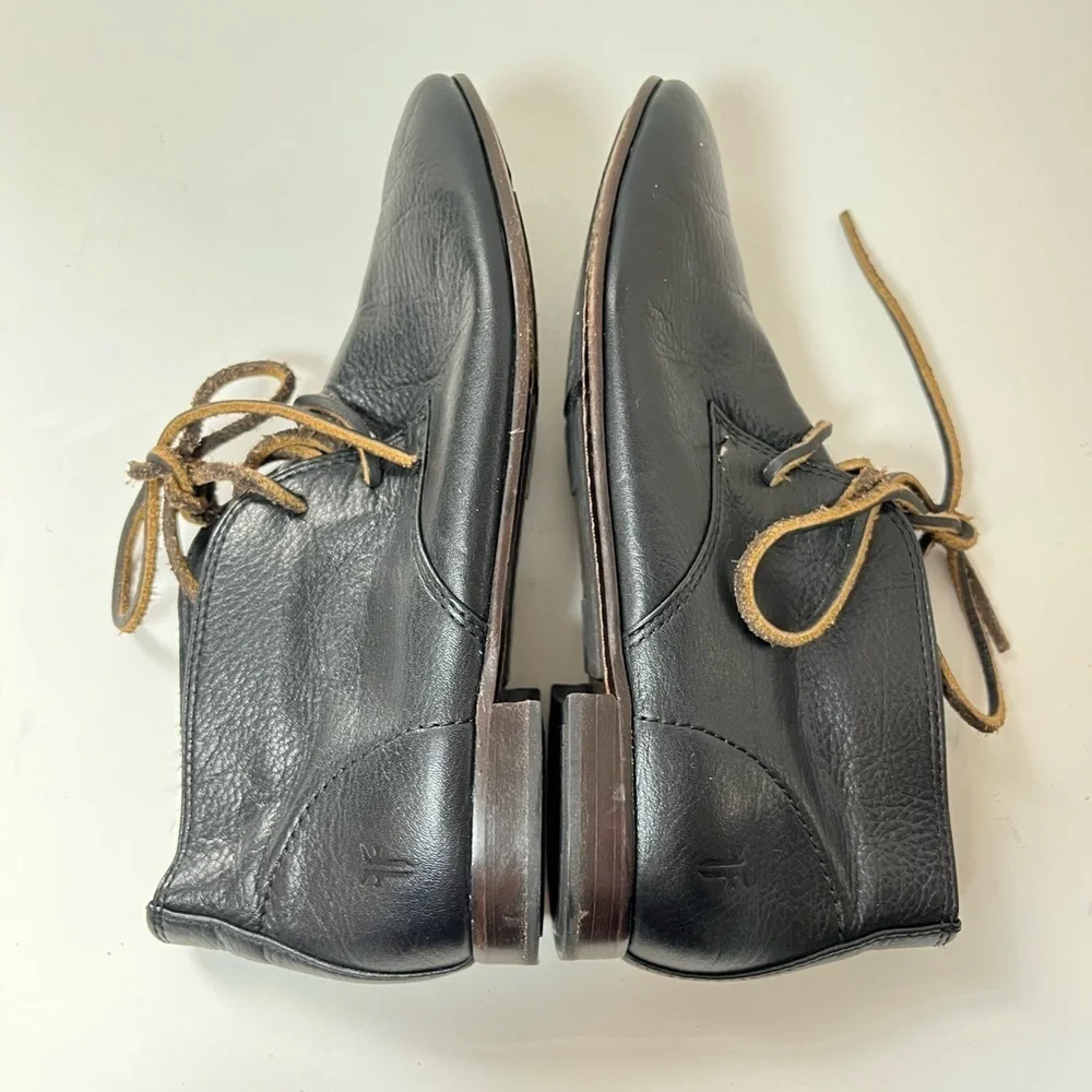 Frye Jillian Black Leather Chukka Boots Women's Size 6 Medium